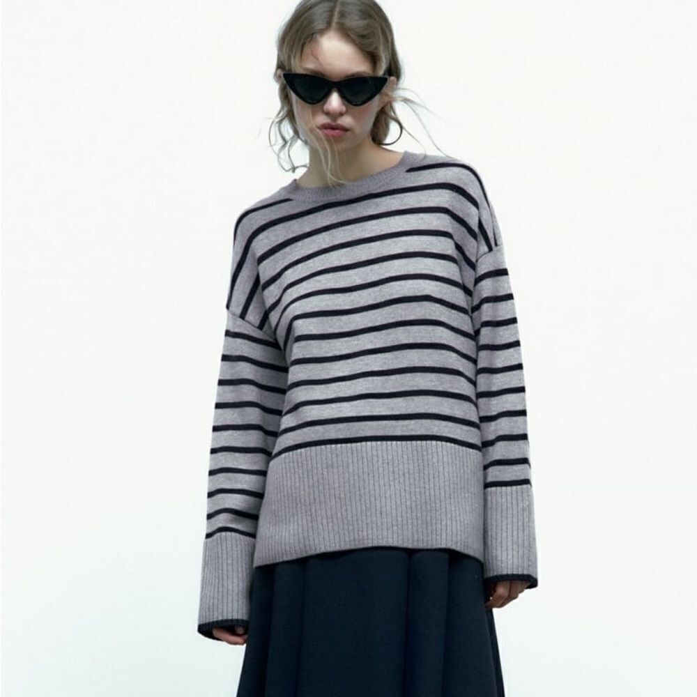 Zara Striped Knit Sweater New - Picture 11 of 11